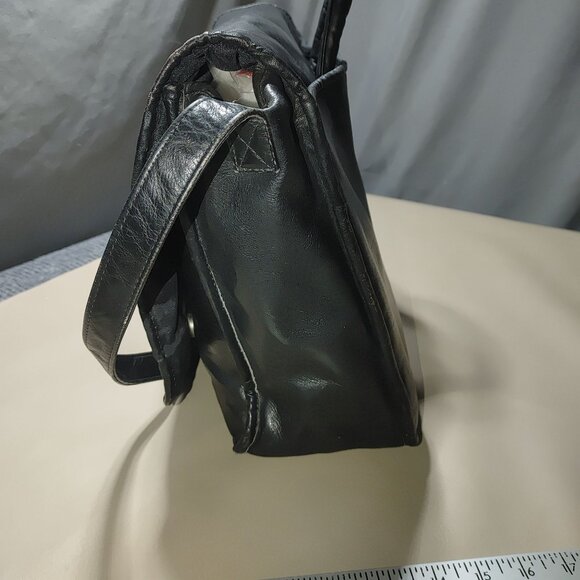 Wilsons Leather Black Briefcase Bag With Adjustable Shoulder Strap  Top Handle - Picture 6 of 10